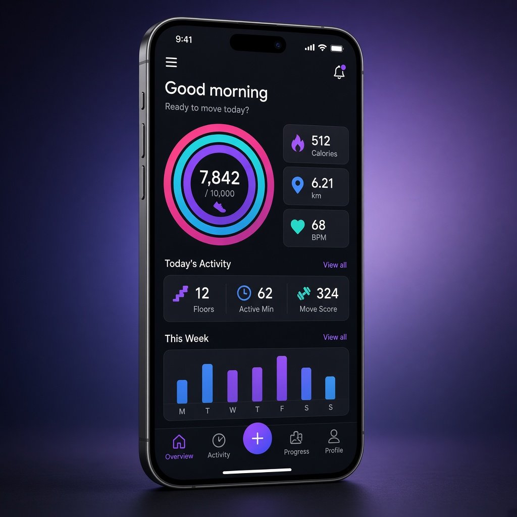 Fitness tracking app concept